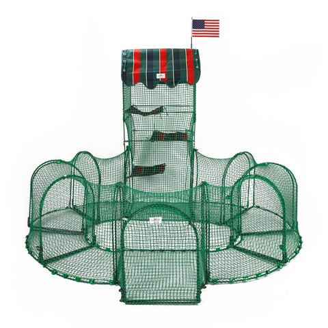 Kittywalk Grand Prix Outdoor Cat Enclosure Green 86" x 70" x 60"