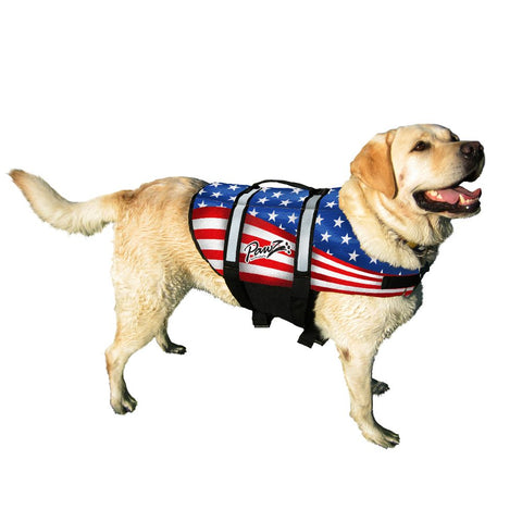 Pawz Pet Products Nylon Dog Life Jacket Small Flag