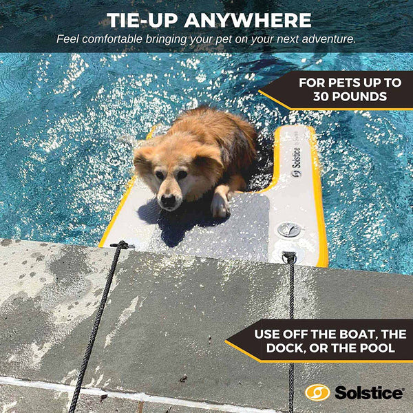 Solstice Inflatable Pup Plank Ramp Mini Grey/Yellow 34.5" x 24.5" x 3"