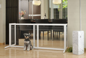 Richell Freestanding Pet Gate HL White 39.4" - 70.9" x 23.6" x 27.6"