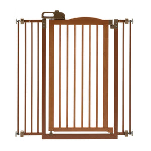 Richell Tall One-Touch Pressure Mounted Pet Gate II Autumn Matte 32.1" - 36.4" x 2" x 38.4"