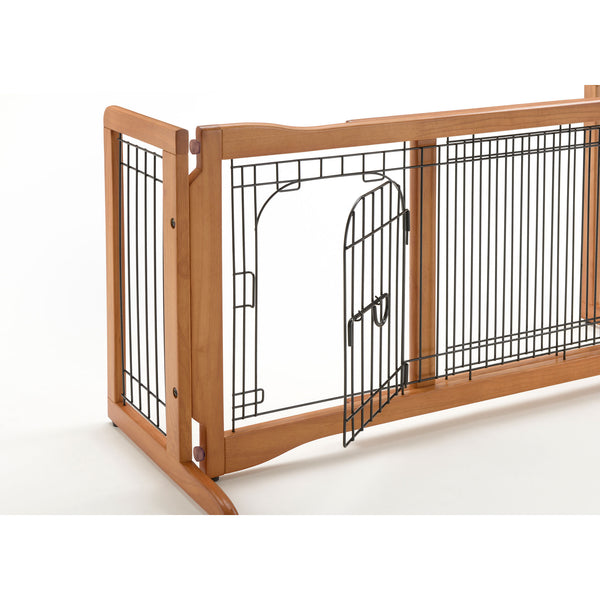 Richell Pet Sitter Freestanding Pet Gate Plus Autumn Matte 38.2"-59.8" x 18.5" x 20.9"